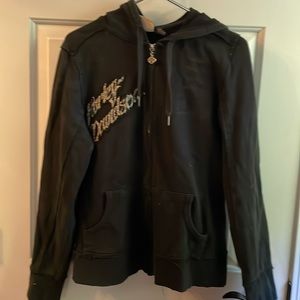 ladies full zip hoodie - medium